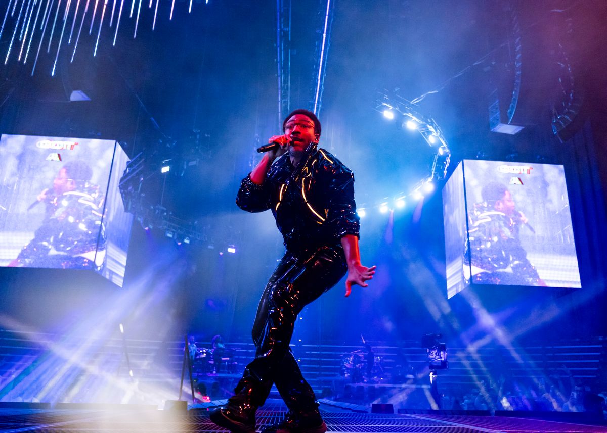 Childish Gambino performs during The New World Tour at Little Caesars Arena on August 17, 2024 in Detroit, Michigan.