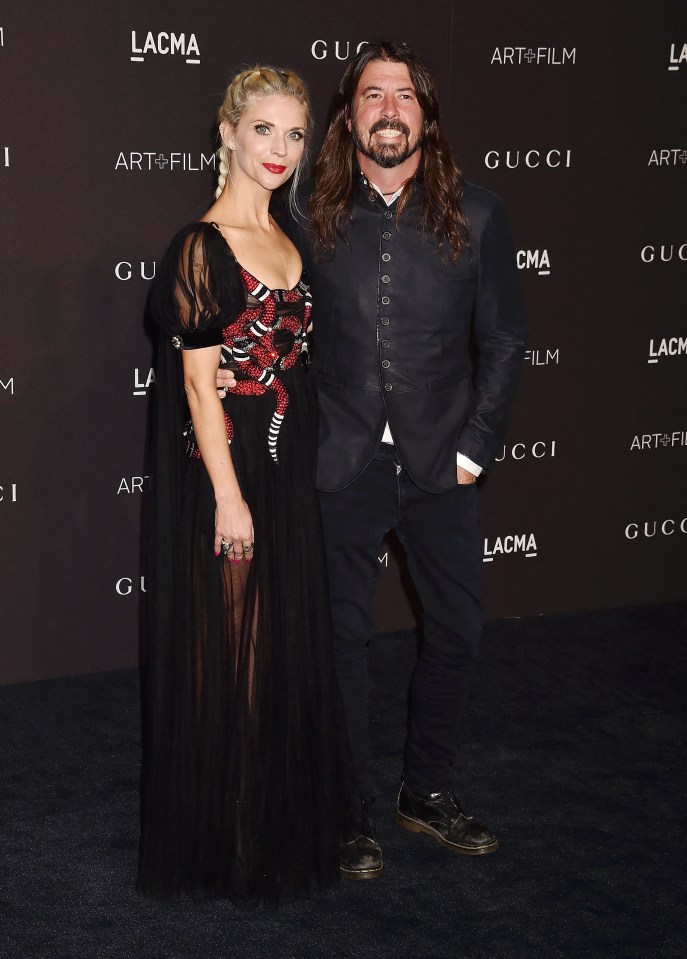 Dave Grohl and his wife Jordyn Blum at the 2018 LACMA Art + Film Gala in Los Angeles, California