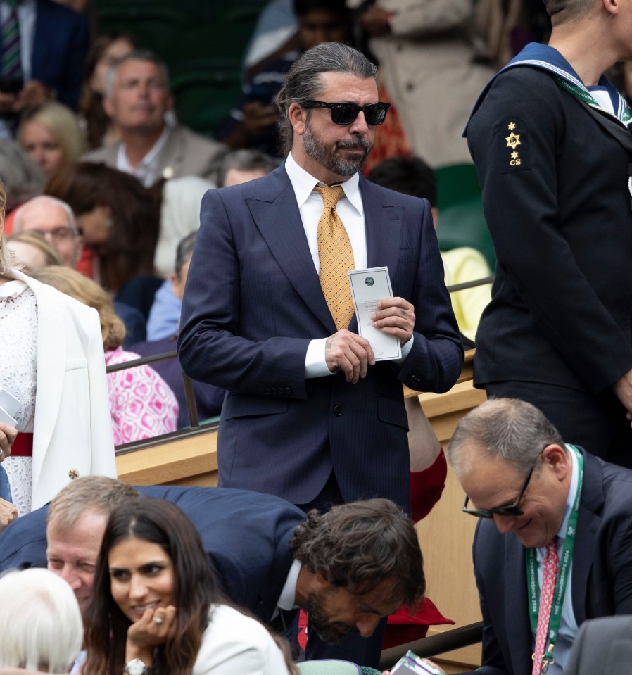 The Foo Fighters frontman in the prestigious royal box at the Wimbledon tennis tournament