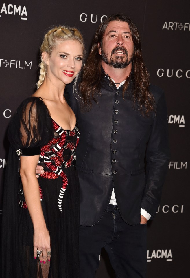 Jordyn Blum and Dave Grohl at the 2018 LACMA Art + Film Gala at LACMA on November 3, 2018 in Los Angeles, California