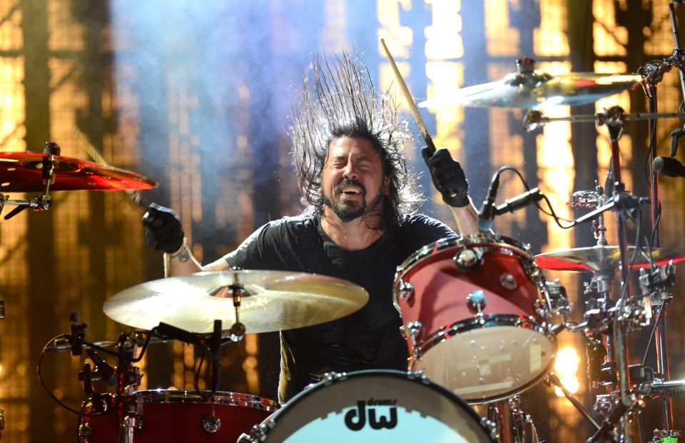 Dave Grohl performs onstage at the 29th Annual Rock And Roll Hall Of Fame Induction Ceremony at Barclays Center of Brooklyn on April 10, 2014 in New York City