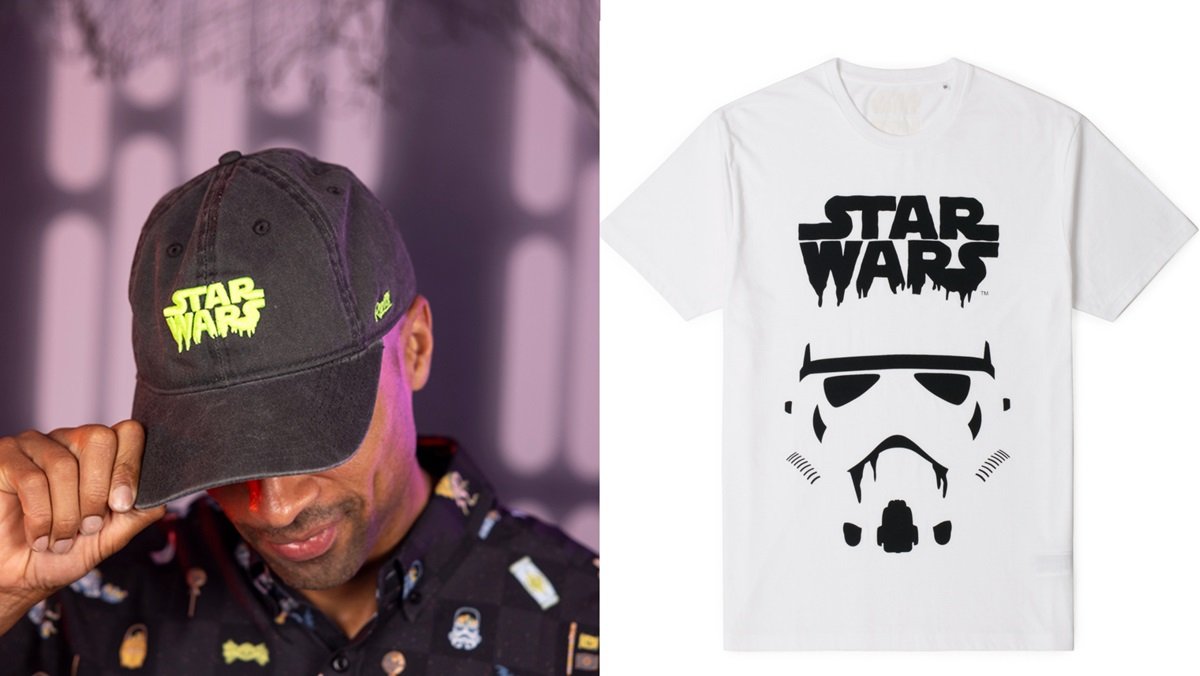 RSVLTS' Star Wars Spooky Collection  Drip dad hat and t-shirt.