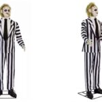 Home Depot's Beetlejuice animatronic, front and side view.