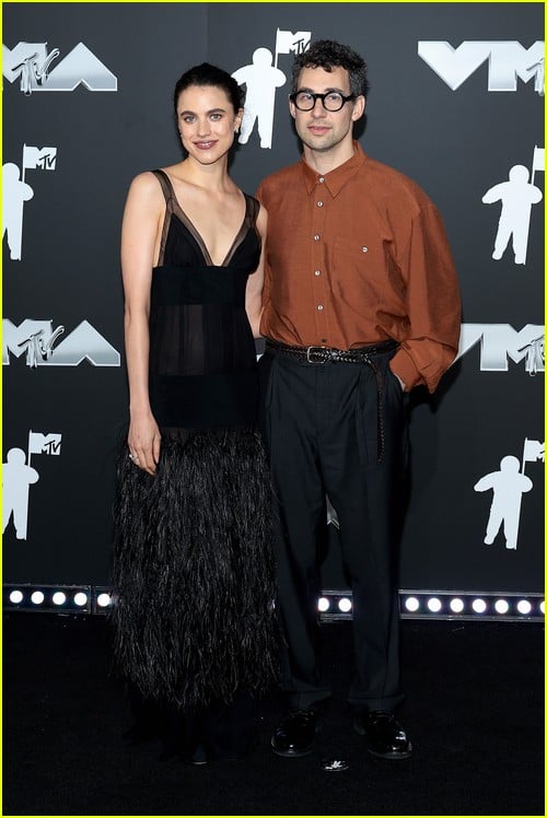 Margaret Qualley and Jack Antonoff at the MTV VMAs 2024