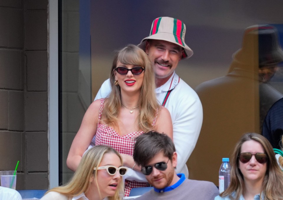 Taylor Swift and boyfriend Travis Kelce at the US Open championship on September 8, 2024