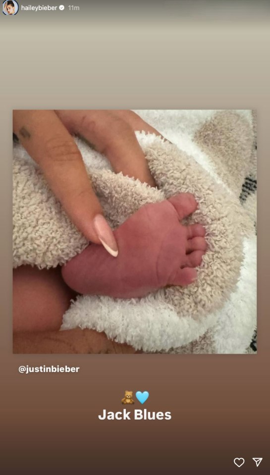 Hailey Bieber welcomed her first son in August