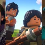 flash thompson, sig and dev greebling, and dustin henderson from spider-man, lego star wars rebuild the galaxy, and stranger things