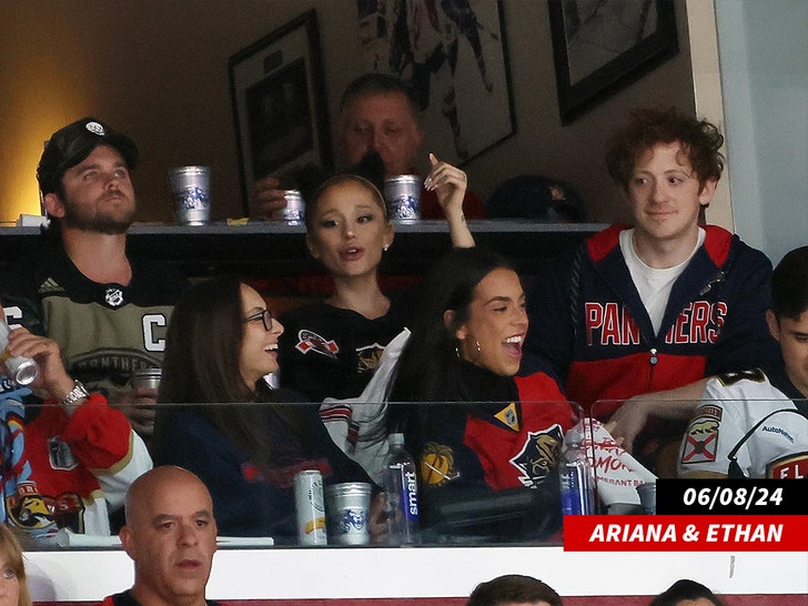 ariana grande and ethan slater nhl getty 2