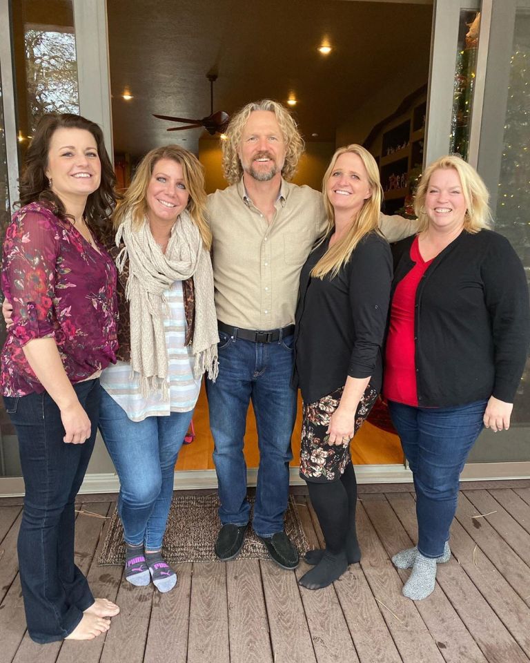 Kody Brown with Robyn, Meri, Christine and Janelle Brown in happier times