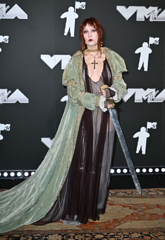 Chappell Roan showing off her award show best at the VMAs