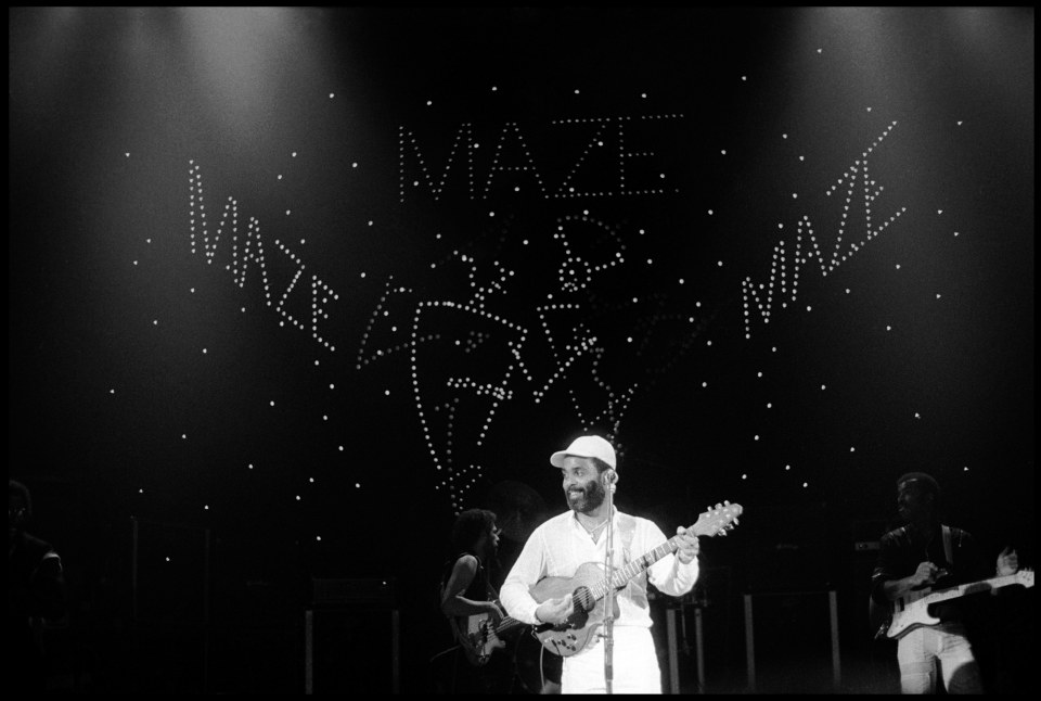 Frankie Beverley performing with Maze on May 12, 1985