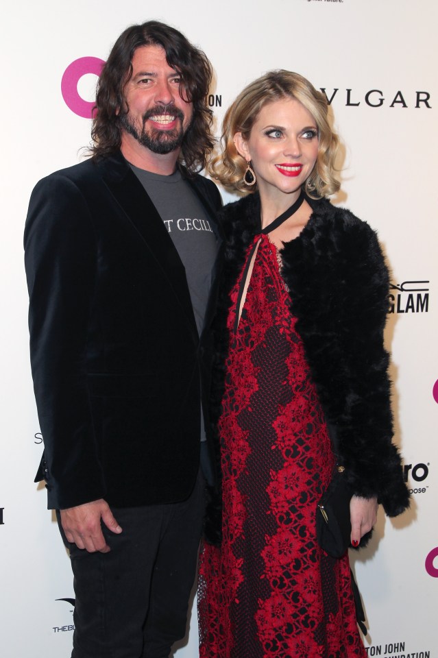 Dave Grohl and Jordyn Blum at the Academy Awards viewing party in 2016