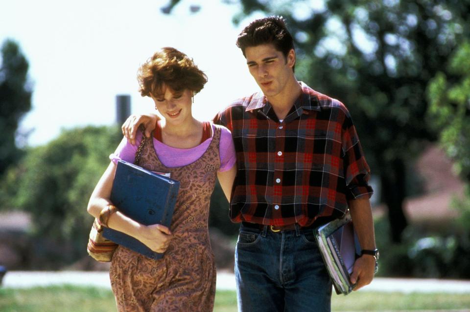 Molly Ringwald and Michael Schoeffling in a still from John Hughes' film Sixteen Candles