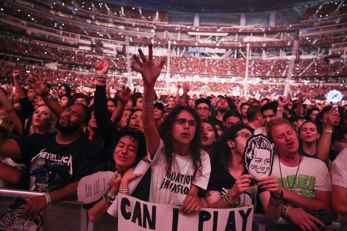 Fans wait for Green Day 