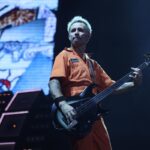 Mike Dirnt performs with his band Green Day