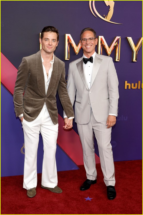 Robbie Rogers and Greg Berlanti at the Emmys