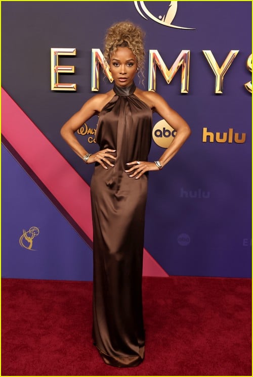 Red carpet correspondent Zuri Hall at the Emmys