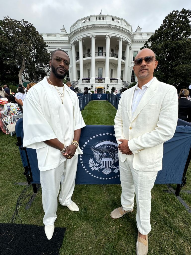 Aldis Hodge attends the 2024 White House Black Excellence Brunch and the CBC Phoenix Awards in DC