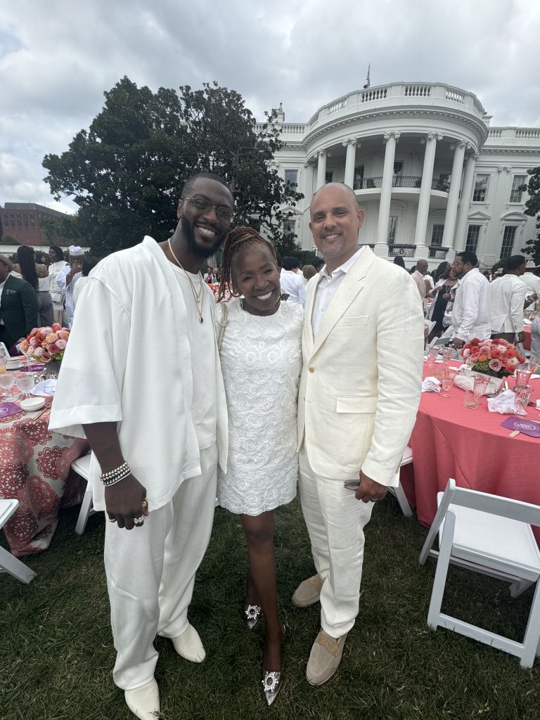 Aldis Hodge attends the 2024 White House Black Excellence Brunch and the CBC Phoenix Awards in DC