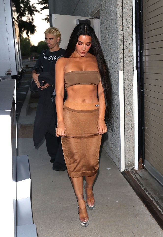 Kim was accompanied by fashion photographer Indiana 420