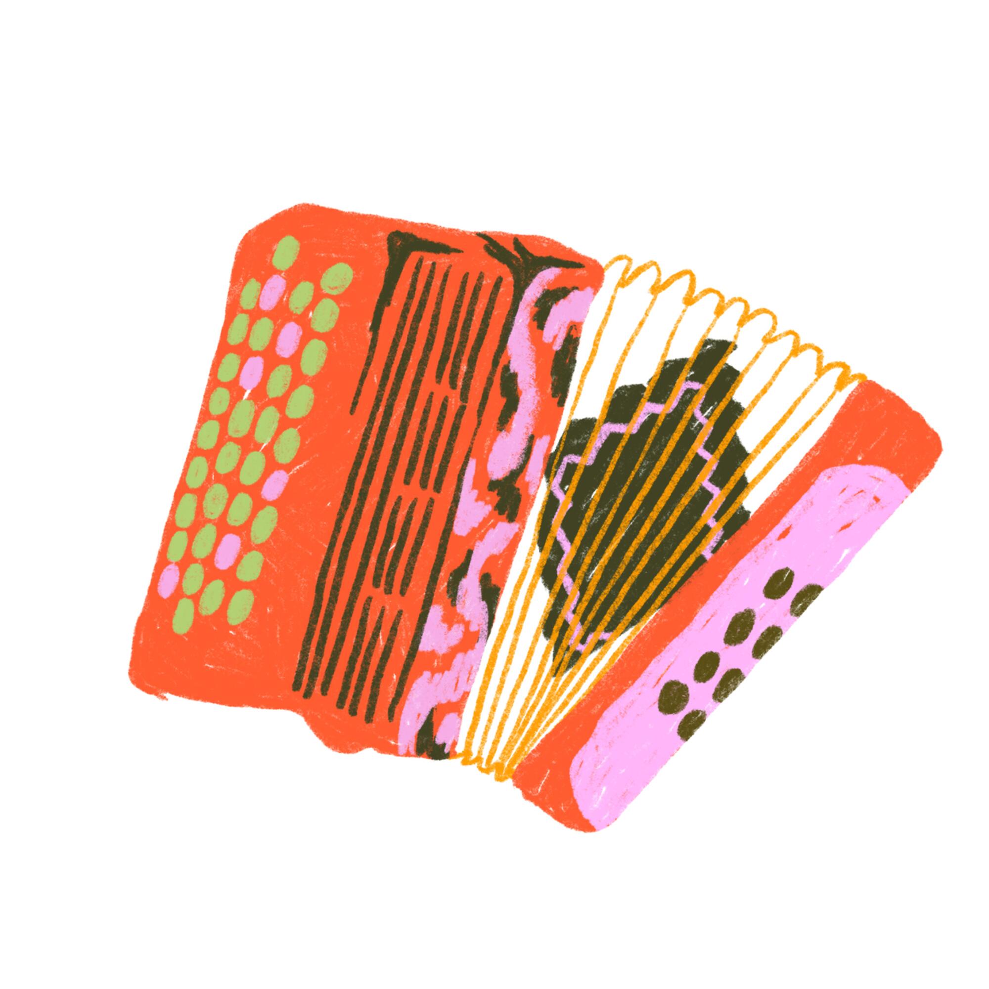 Illustration of an accordion 