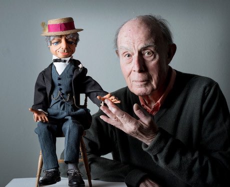 David Graham holding a puppet of Parker