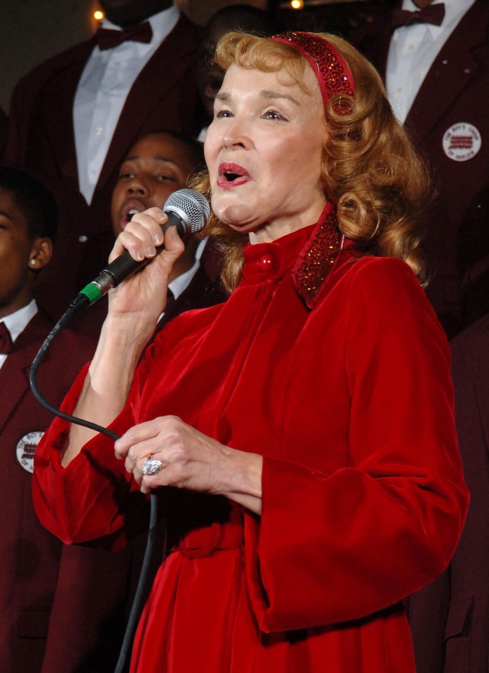 Kathryn Crosby sings with the Boys Choir of Harlem in New York City, 2005