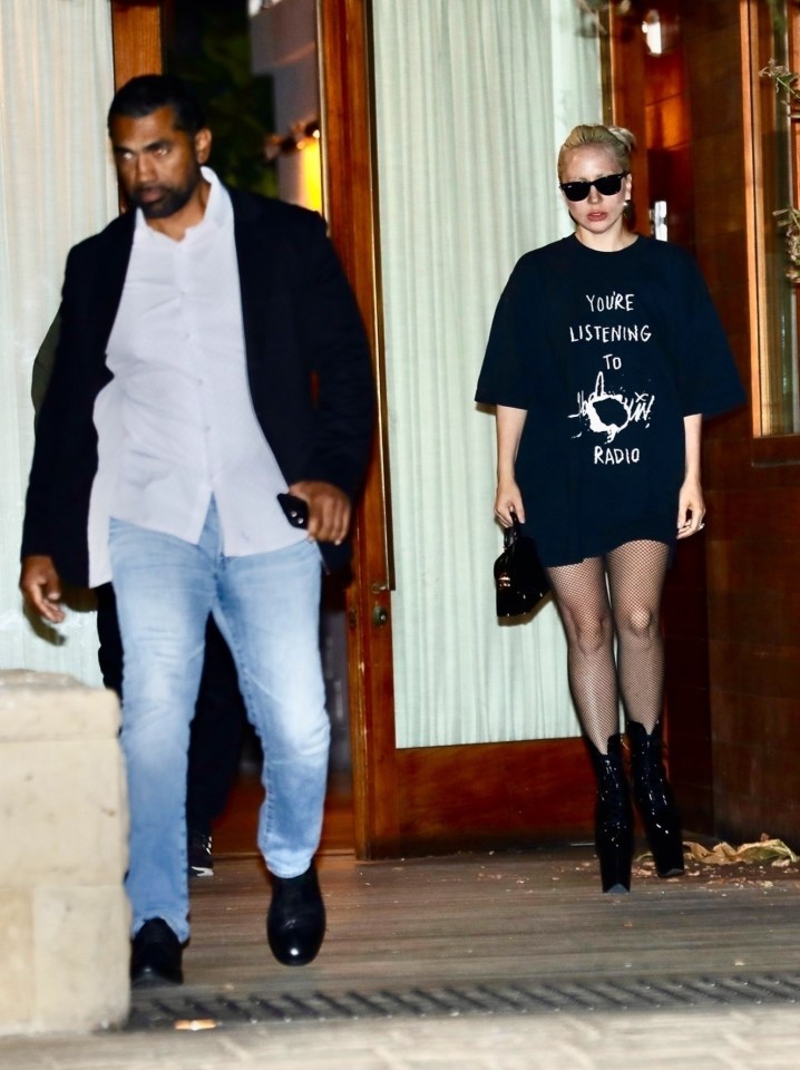 Gaga looked stylish during date night