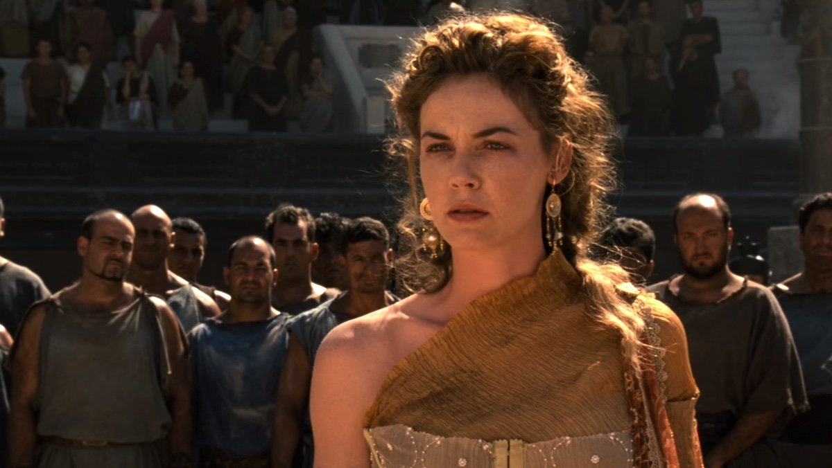 Connie Nielsen's Lucilla in the arena in Gladiator