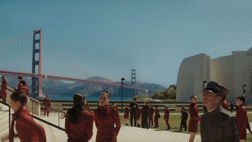 The grounds of Starfleet Academy in J.J. Abrams' Star Trek 2009.