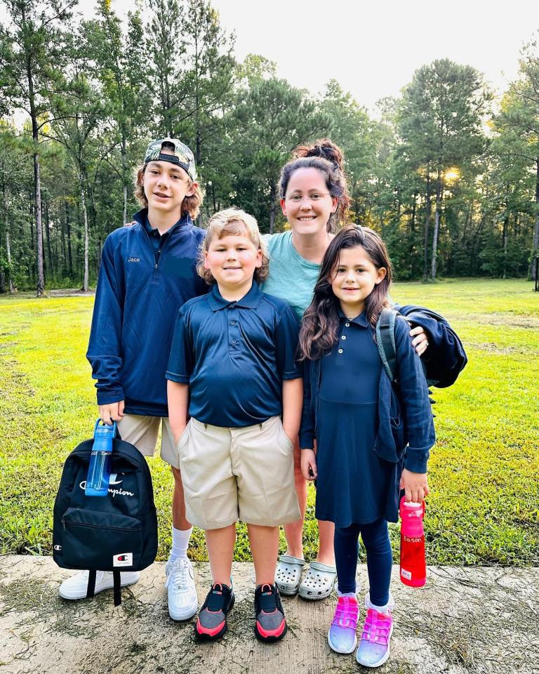 Jenelle Evans shares daughter Ensley, 7, with David Eason and has Kaiser, 10, with Nathan Griffith and Jace (in an Instagram photo)