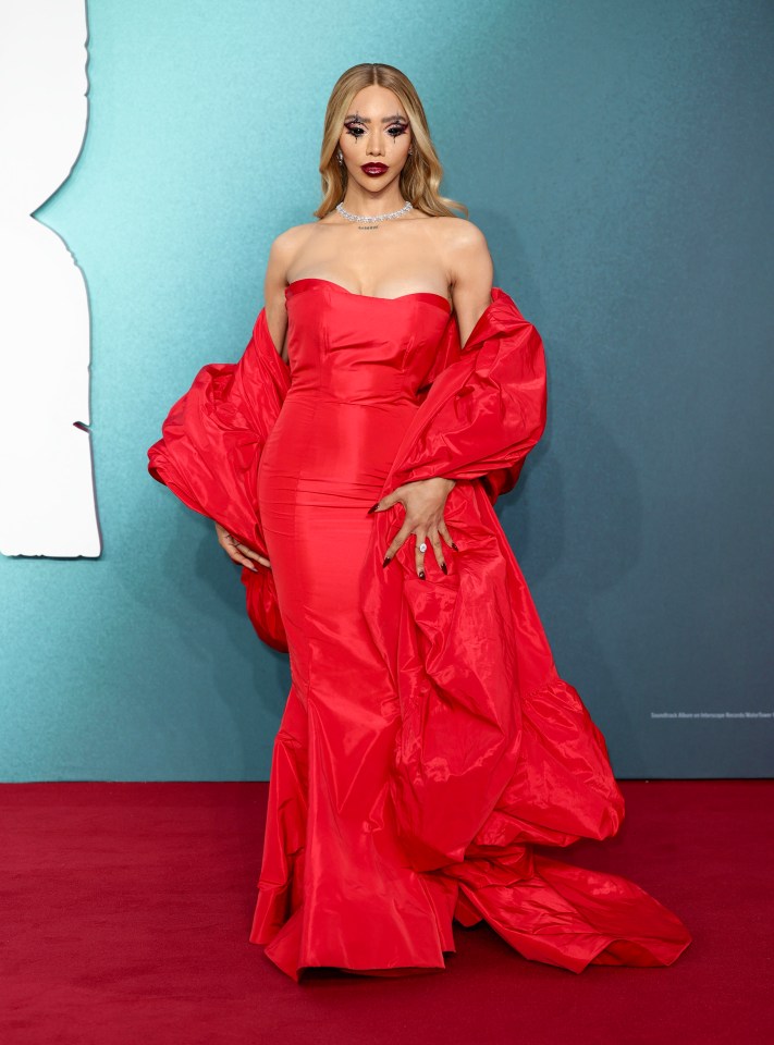 Transgender model Munroe Bergdorf stunned in red