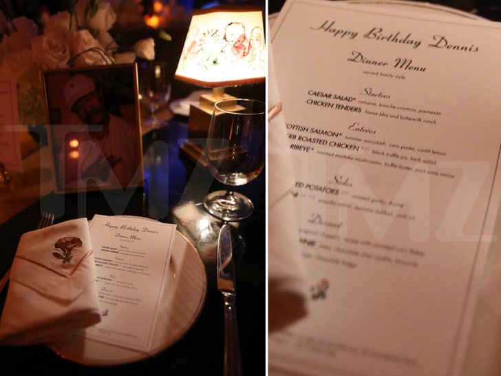 drake dad birthday dinner menu