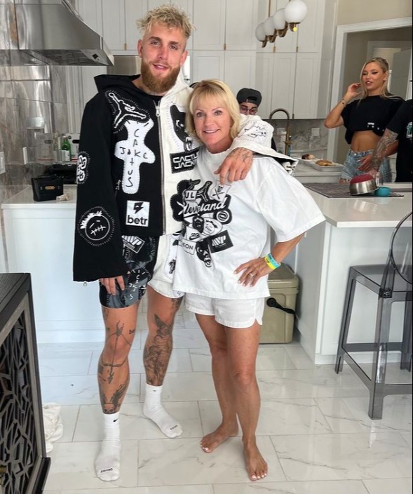 Jake Paul with his mum Pam