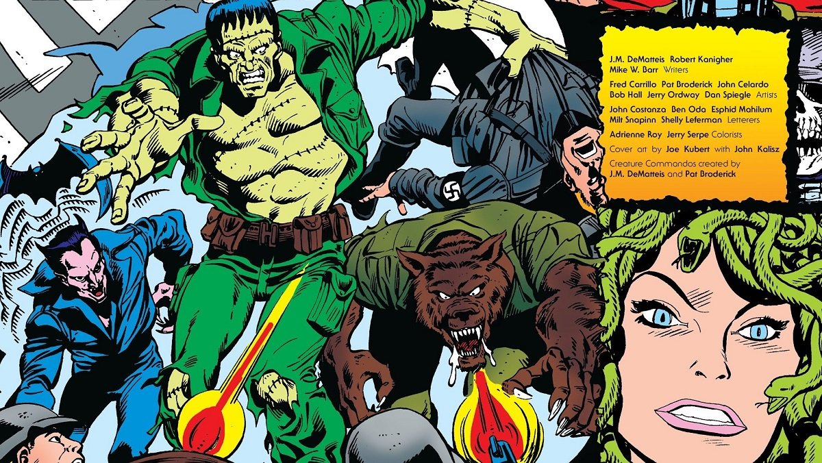 The Creature Commandos attack, in classic art from DC's Weird War Tales.