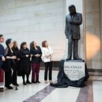 A statue of country music singer and Arkansas native Johnny Cash was unveiled in the U.S. Capitol on Tuesday.