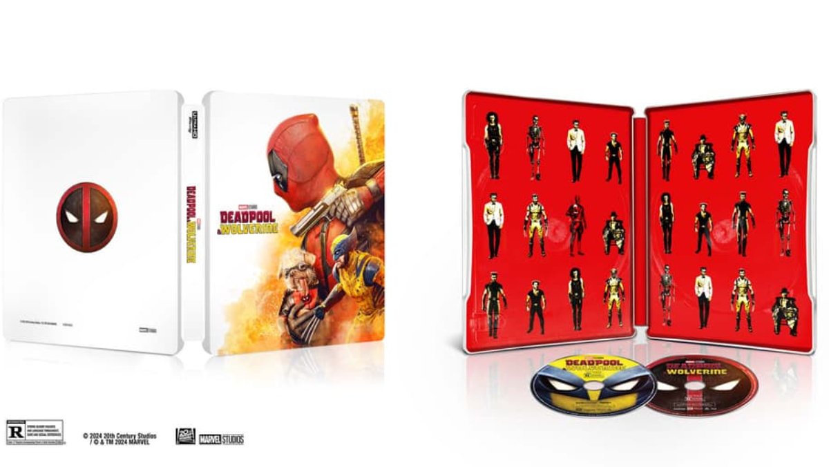 Deadpool & Wolverine 4K UHD Blu-ray steelbook Deadpool themed.