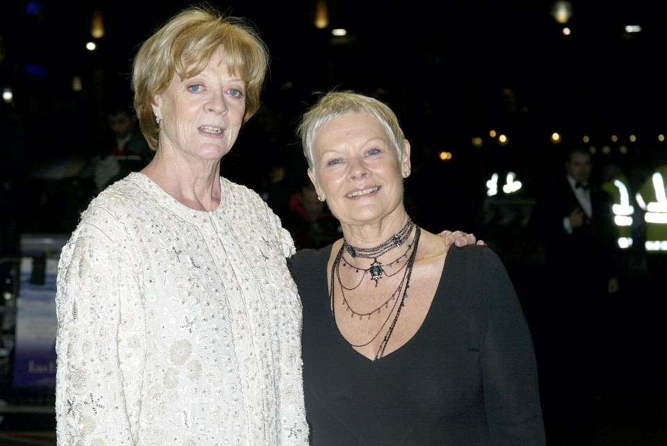 Dame Maggie with lifelong friend Dame Judi Dench in 2005