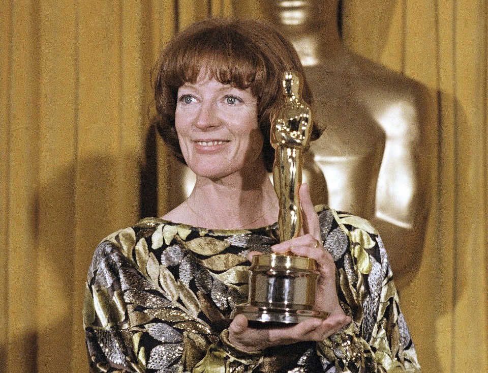 Dame Maggie with her second Oscar, for best supporting actress in California Suite in 1979