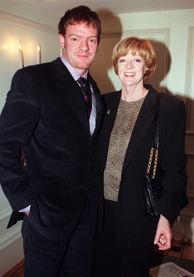 Fellow actor Chris Larkin, who starred in Outlander, with mother Maggie