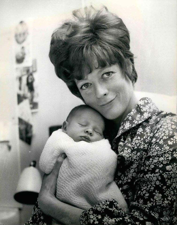 The mum-of-two posed with newborn son Toby