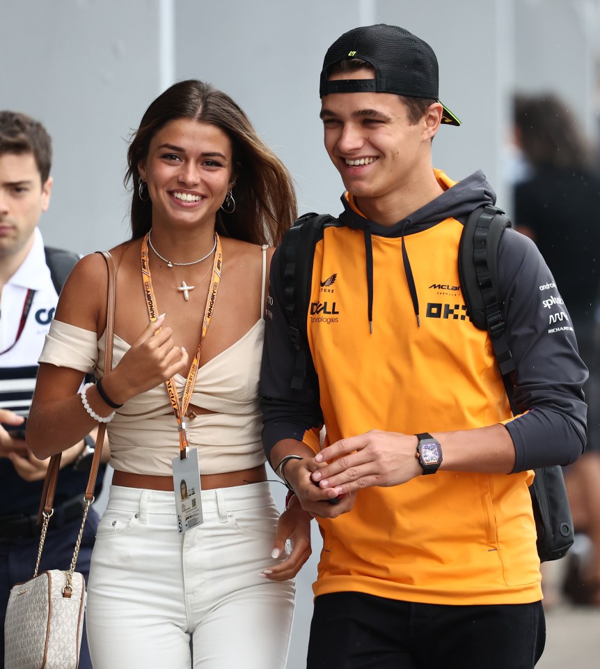 Brunette Luisinha used to date Brit racing driver Lando Norris