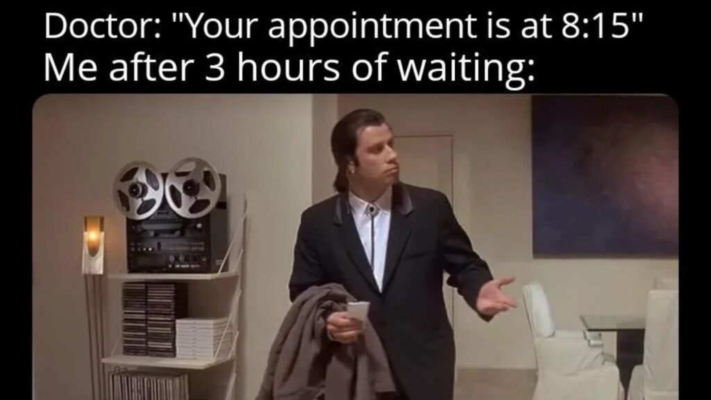 hilarious meme about waiting for doctors