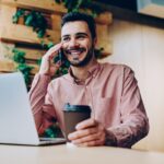 man talking on phone