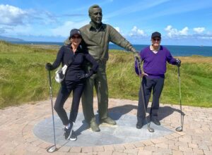 Catherine Zeta-Jones and Michael Douglas golfing in Ireland