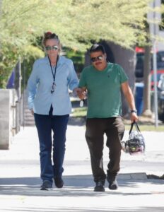 Cybill Shepherd out and about in Los Angeles, California with an assistant