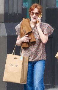 Molly Ringwald is seen in Manhattan’s SoHo area, enjoying a casual stroll with a friend.