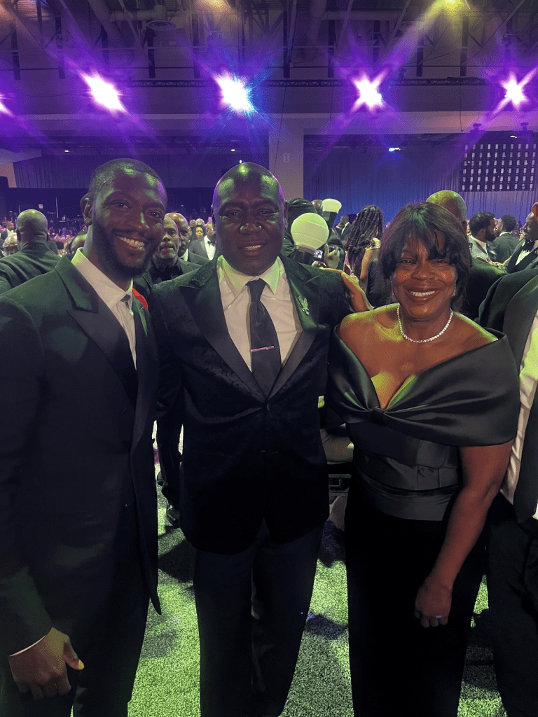 Aldis Hodge attends the 2024 White House Black Excellence Brunch and the CBC Phoenix Awards in DC