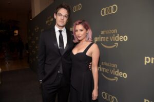 Ashley Tisdale and her husband, Chris French, at the Amazon Prime Video's Golden Globe Awards After Party in January 2019