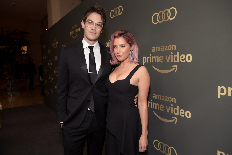 Ashley Tisdale and her husband, Chris French, at the Amazon Prime Video's Golden Globe Awards After Party in January 2019